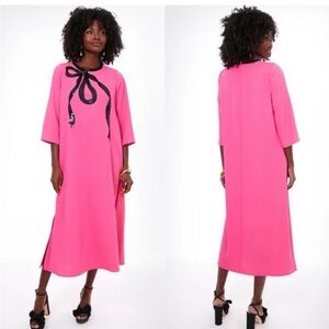 Tuckernuck Electric Pink Bow Jamie Dress Sequin Bow NWT XL